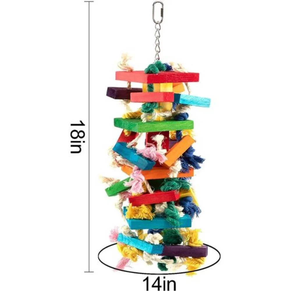 Extra Large Bird Parrot Toys for Macaws, African Grey, Amazon Parrots